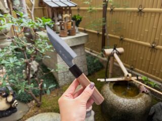 京都八木包丁源金吉ムキモノ包丁青鋼６寸白口水牛柄カスタマイズ 八木庖丁店